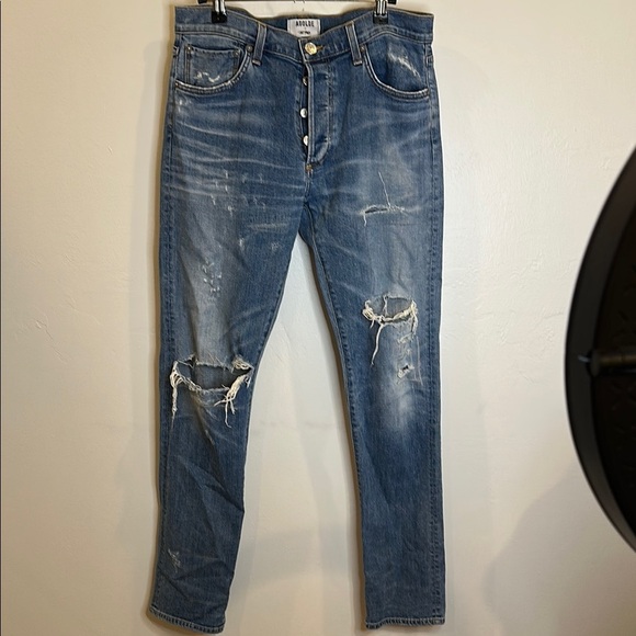 AGOLDE x ASAP FERG MENS DISTRESSED JEANS 32x32 BUTTON FLY - Picture 1 of 8
